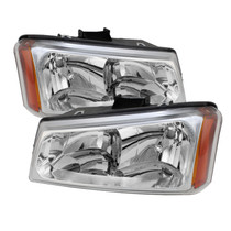 Spyder 5072252 - Xtune Chevy Silverado 1500/2500/3500 03-06 Crystal Headlights Chrome HD-JH-CSIL03-C-AM