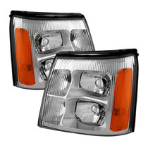 Spyder 9029608 - Xtune Cadillac Escalade Hid Model Only 2003-2006 OEM Style Headlights Chrome HD-JH-CAES03-HID-C