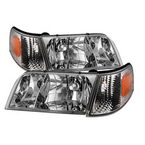 Spyder 9031038 - Xtune Crown Victoria 98-11 Crystal Headlights w/ Corner Lights Set Chrome HD-JH-CRVI98-SET-C