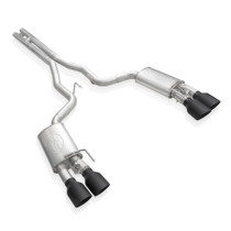 Stainless Works GT500CBHFCLB - 2020 Ford GT500 Legend Catback H-Pipe Exhaust Factory Connect - Black Tips
