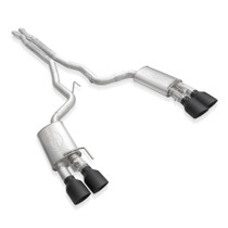 Stainless Works GT500CBXFCLB - 2020 Ford GT500 Legend Catback X-Pipe Exhaust Factory Connect - Black Tips