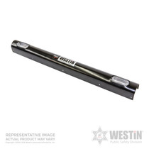 Westin 36-6015W2 - Push Bumper Elite Light Channel 33.1 inch Whelen 2 Hole - Black