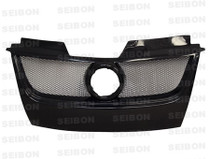 Seibon FG0607VWGTI-TB - Carbon, , TB-style carbon fiber front grille for 2006-2009 Volkswagen Golf GTI (w/Emblem)