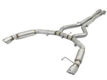 aFe Power 49-33088-P - MACHForce XP 3in Aggressive Toned Cat-Back Exhausts w/ Polished Tips 15-17 Ford Mustang V6/V8