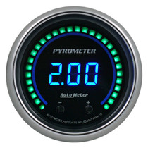 AutoMeter 6744-CB - 52.4mm Black Two Channel 0-2000 Degree Pyrometer (EGT) Cobalt Elite Digital Gauge