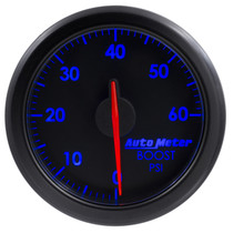 AutoMeter 9160-T - Airdrive 2-1/6in Boost Gauge 0-60 PSI - Black