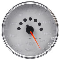 AutoMeter P23021 - Spek-Pro Gauge Speedometer 5in 180 Mph Elec. Programmable Silver/Chrome