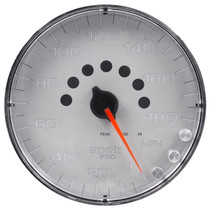 AutoMeter P230218 - Spek-Pro Gauge Speedometer 5in 180 Mph Elec. Programmable Silver/Chrome