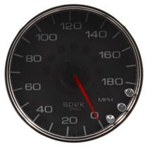 AutoMeter P23031 - Spek-Pro Gauge Speedometer 5in 180 Mph Elec. Programmable Black/Chrome