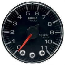 AutoMeter P336318 - Spek-Pro Gauge Tach 2 1/16in 11K Rpm W/ Shift Light & Peak Mem Blk/Chrm