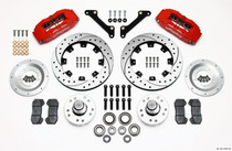Wilwood 140-12836-DR - Dynapro 6 Front Hub Kit 12.19in Drilled Red 79-81 Camaro