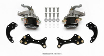 Wilwood 140-14415 - P/S Retrofit Kit w/MC4 P-Brake Forged Dynalite Pro Street 12.19in Rear Kits
