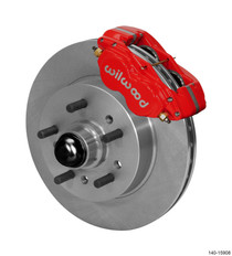 Wilwood 140-15908-R - Forged Dynalite Pro Front Kit 11.00in One Piece HP Hub and Rotor - Red