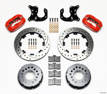 Wilwood 140-2115-DR - Forged Dynalite P/S Rear Kit Drilled Red Big Ford 2.36in Offset