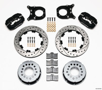 Wilwood 140-5236-BD - Forged Dynalite P/S Rear Kit Drilled Rotor Chev 12 Bolt w/Clip Eliminator