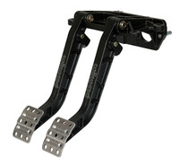 Wilwood 340-14361 - Adjustable-Tandem Dual Pedal - Brake / Clutch - Fwd. Swing Mount - 7.0:1 - Black E-Coat