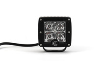 KC HiLiTES 1315 - C-Series 3in. C3 LED Light Amber 12w Spot Beam (Single) - Black