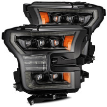 AlphaRex 880163 - 17-20 Ford Raptor NOVA LED Proj Headlights Plank Style Alpha Black w/Activ Light/Seq Signal