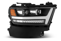 AlphaRex 880515 - 19-20 Ram 1500HD PRO-Series Proj Headlight Plnk Style Blk w/Activ Light/Seq Signal/Plnk DRL