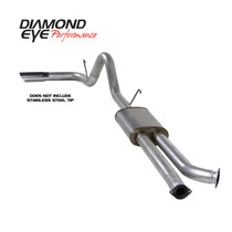 Diamond Eye K3420A - Cat Back Exhaust 07-09 Tundra 5.7L 3.5 Inch Dual Inlet/ Single Outlet With Muffler Aluminized