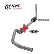 Diamond Eye K4306A-RP - Turbo Back Exhaust 94-97.5 Ford F250/F350 Superduty 7.3L 4 Inch Single Pass No Muffler Aluminum