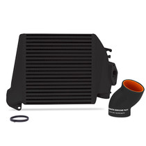 Mishimoto MMTMIC-WRX-08BKBK - 08-14 Subaru WRX Top-Mount Intercooler Kit - Powder Coated Black & Black Hoses