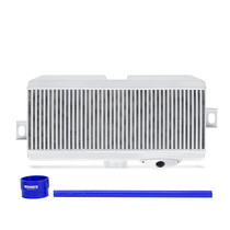 Mishimoto MMTMIC-STI-08SLBL - Subaru 08-15 WRX STi Top-Mount Intercooler Kit - Powder Coated Silver & Blue Hoses