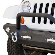 DV8 Offroad FBSHTB-07 - 07-18 Jeep Wrangler JK/JL FS-7 Mid Length Steel Front Bumper w/ LED Lights