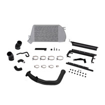 Mishimoto MMTMIC-WRX-15BSL - 2015 Subaru WRX Top-Mount Intercooler Kit - Polished Cooler & Black Pipes