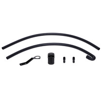 Mishimoto MMBCC-N54-06CBE2 - 07-10 BMW N54 Baffled Oil Catch Can Kit - Black (CCV Side)