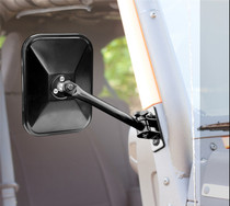 Rugged Ridge 11025.12 - 97-18 TJ JK Black Rectangular Quick Release Mirrors