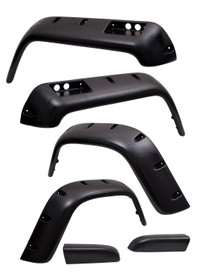 Rugged Ridge 11632.20 - 6-Pc Fender Flare Kt 4.75-In 87-95 Jeep Wrangler YJ