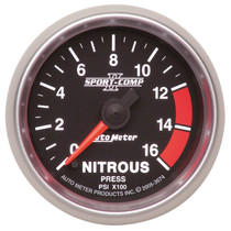 AutoMeter 3674 - Sport-Comp II 52mm Full Sweep Electronic 0-1600 PSI Nitrous Pressure Gauge