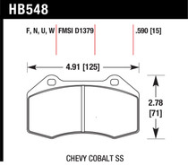 Hawk HB548U.510 - Renault Clio / Cobalt SS DTC-70 Front Brake Pads