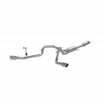 MBRP S5213409 - 21-Up Ford F-150 T409 Stainless Steel 3 Inch Cat-Back 2.5 Inch Dual Split Side Exhaust System