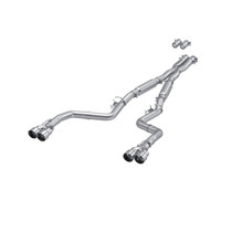 MBRP S7113AL - 15-23 Dodge Challenger Aluminized Steel 3 Inch Dual Cat Back Quad Tips (Street Version) Exhaust System