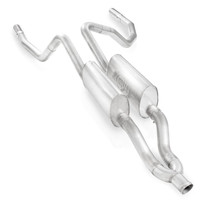 Stainless Works RAM09CBY-S - 2009-16 Dodge Ram 5.7L Truck Exhaust 3in Y-Pipe S-Tube Mufflers Under Bumper Exit