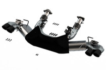 Borla 140839BC - 2020 Chevrolet Corvette C8 6.2 ATAK 3in Exhaust System Dual Round Rolled A/C Black Chrome Tips