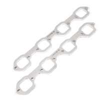 Stainless Works HFSBFVICTOR188 - SBF Victor Senior Heads Square Port Header 304SS Exhaust Flanges 1-7/8in Primaries