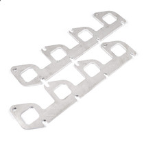 Stainless Works HFFTR6.2188 - Ford 6.2L Square Port Shaped Header 304SS Exhaust Flanges 1-7/8in Primaries