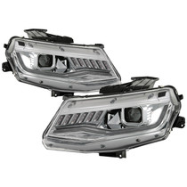 Spyder 5087386 - Chevy Camaro 16-18 (Do Not Fit Halogen) Projector Headlights Chrome PRO-YD-CCAM16HIDSI-SEQ-C