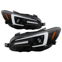 Spyder 5088086 - Subaru Impreza WRX 15-20 Halogen Model Projector Headlights - Black PRO-YD-SWRX15SI-SBSEQ-BK