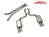 JBA 40-2647 - Performance Exhaust  Stainless Steel Exhaust System 2018-2020 Mustang 5.0 2 1/2"-3" Cat Back Exhaust w/X-pipe and four 4" double wall tips for use with stock or  6689SD/SDC or 36689SC/SDC down pipes