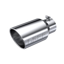 MBRP T5073 - Exhaust Tail Pipe Tip 6 Inch O.D. Angled Rolled End 4 Inch Inlet 12 Inch Length T304 Stainless Steel