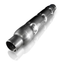 Stainless Works CR225225 - 2.25in CHAMBERED ROUND MUFFLER (MILL FINISH)