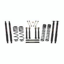 Skyjacker TJ403BPBLTX - 4 Inch Dual Rate Long Travel One Box Kit w/Adjustable Front and Rear Lower Flex Links and Black Max Shocks TJ/LJ 2003-2006 Jeep Wrangler/Unlimited