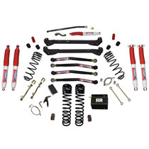 Skyjacker TJ40RR1LTK-H - 97-06 Jeep TJ 4in Dual Rate Long Travel Coils Long Arm RR1 Lift Kit w/ Hydro 7000 Shocks