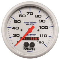 AutoMeter 200646 - 5 in. GPS SPEEDOMETER, 0-120 MPH, MARINE WHITE