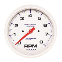 AutoMeter 200797 - 5 in. IN-DASH TACHOMETER, 0-8,000 RPM, MARINE WHITE