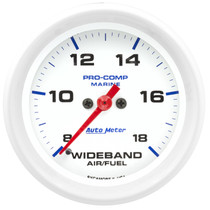 AutoMeter 200870 - 2-5/8 in. WIDEBAND AIR/FUEL RATIO, ANALOG, 8:1-18:1 AFR, MARINE WHITE